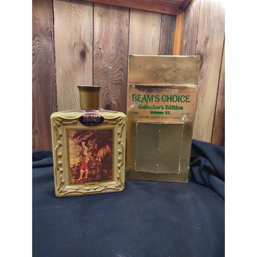 Vintage Beams Choice Jim Beam Collectible Bottle Charles I with gold Box